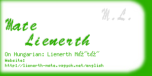 mate lienerth business card